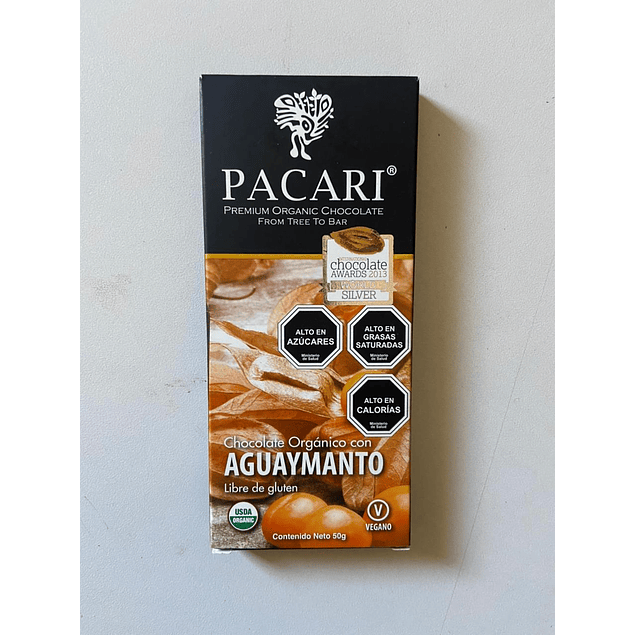 Chocolate Aguaymanto 50gr Orgánico Pacari