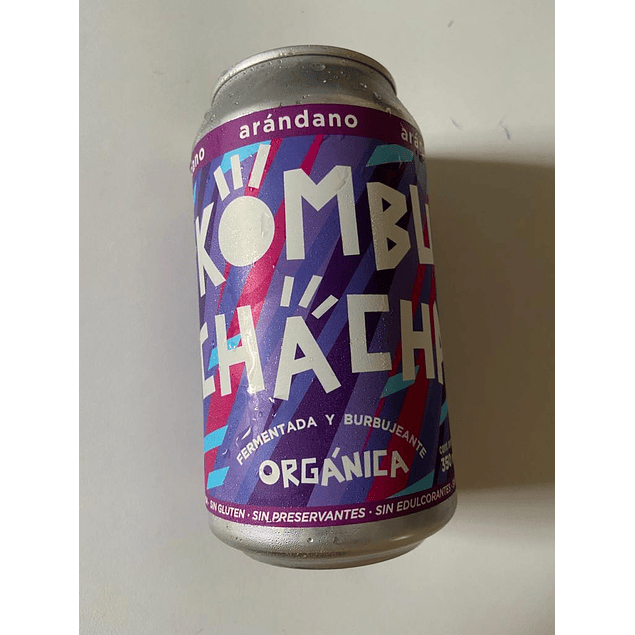 Kombucha Arandano lata 350ml kombuchacha