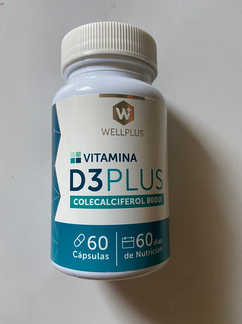 Vitamina D3 Colecalciferol 60 caps Wellplus