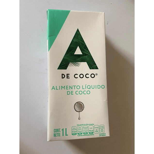 Leche de  Coco 1 lt A de Coco