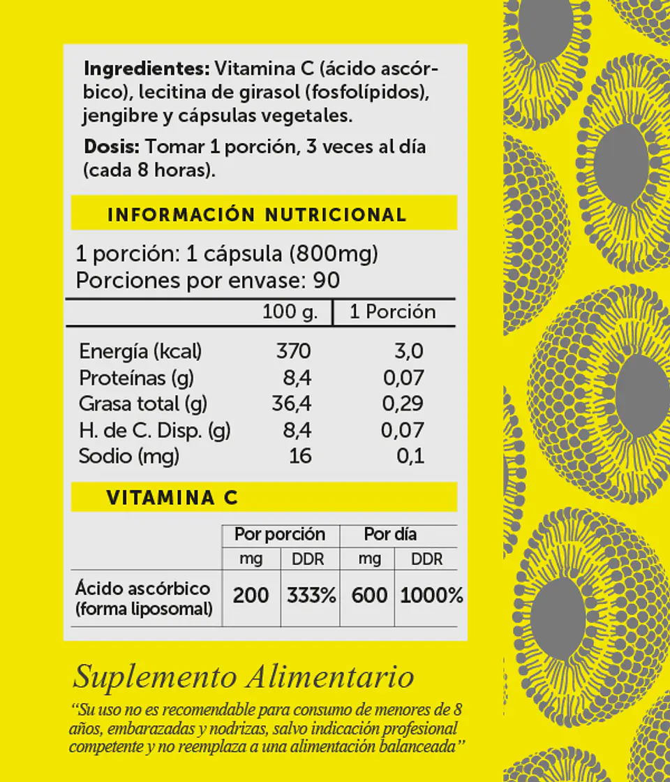Vitamina C Plus Liposomal 90 cápsulas  Wellplus 2