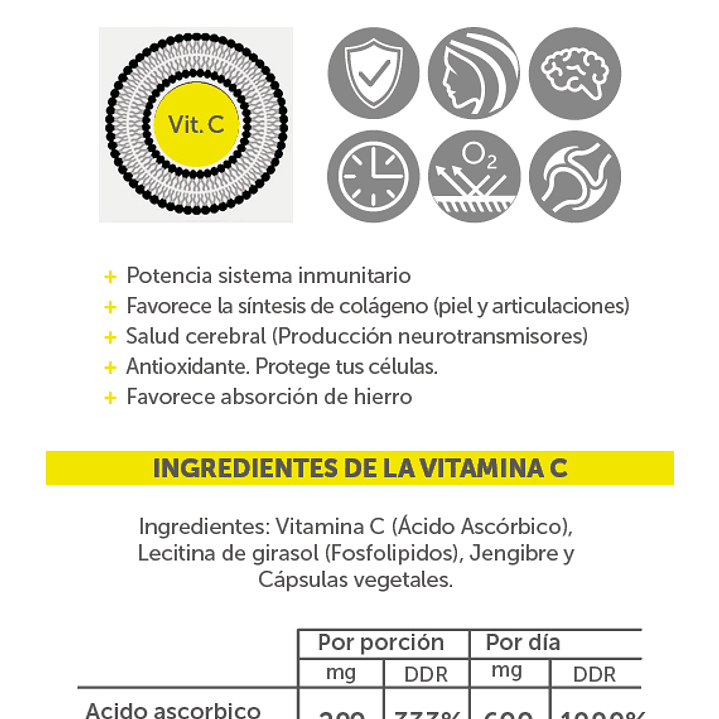 Vitamina C Plus Liposomal 90 cápsulas  Wellplus 4