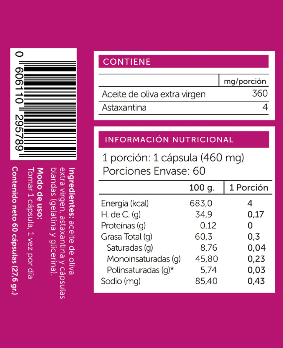 AXPLUS wellplus 60 capsulas astaxantina 4 mg 2