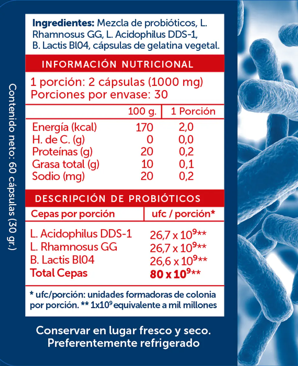 Probiotic Plus 80Billions 60 Refrigerated Capsules Wellplus 2