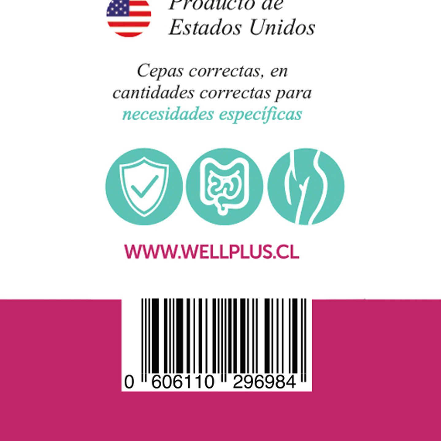 Probiotic Plus 40Billones Mujer 60 Cápsulas Refrigerado Wellplus 3