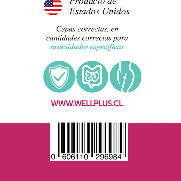 Probiotic Plus 40Billones Mujer 60 Cápsulas Refrigerado Wellplus 3