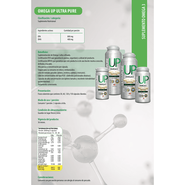 Up Omega 3 120 cápsulas  Newscience