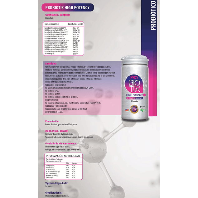 Biotix High potency (50 billones) 30 cápsulas  Newscience