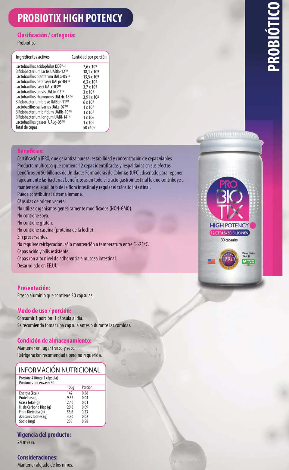 Biotix High potency (50 billones) 30 cápsulas  Newscience 2