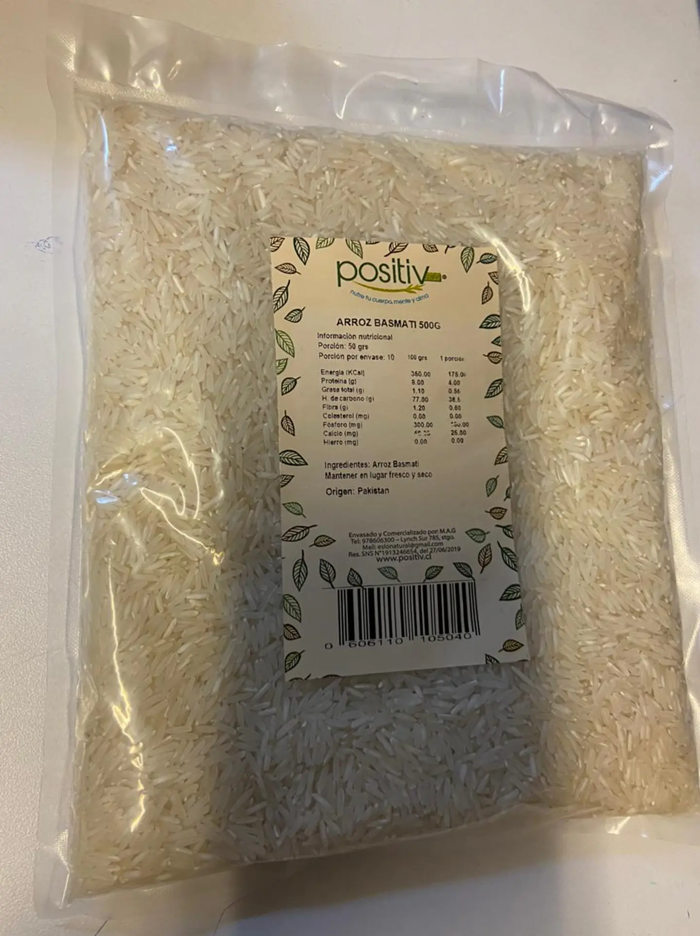 Arroz Basmati 500g Positiv 1