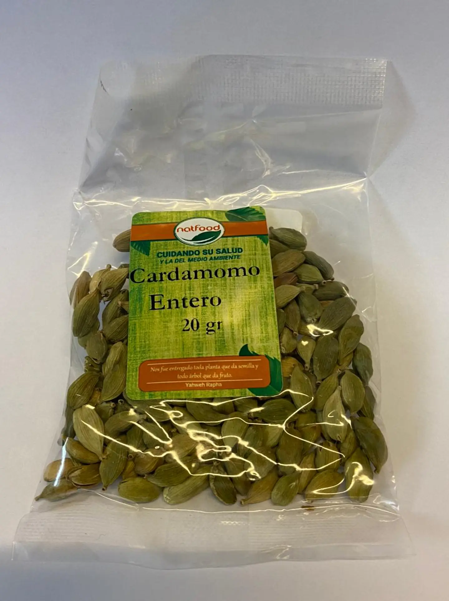 Cardamomo entero 20g  Natfood 1
