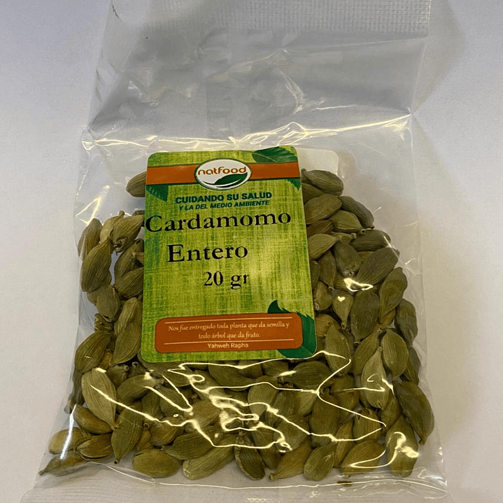 Cardamomo entero 20g  Natfood 1