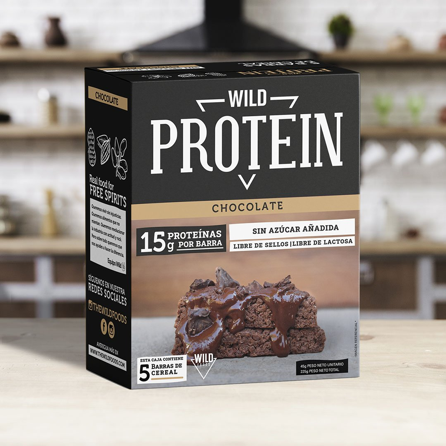 Wild Protein Chocolate Display 5 unidades The Wild Foods 1