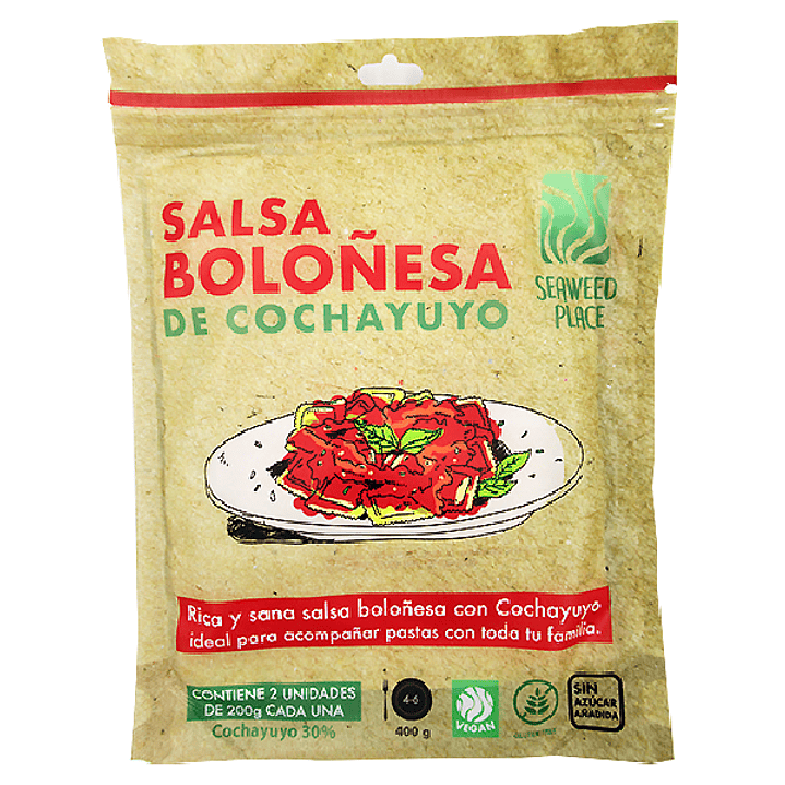 Salsa boloñesa de Cochayuyo 2 pouch de 200g Seaweed Place 1