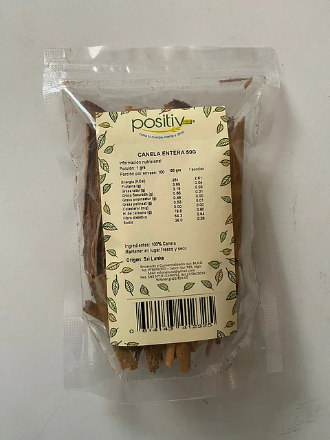 Canela entera en rama 50g Positiv