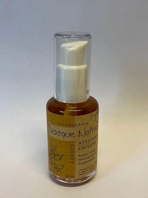 Aceite Avellana Chilena 30ml Herbolaria Bosque Nativo