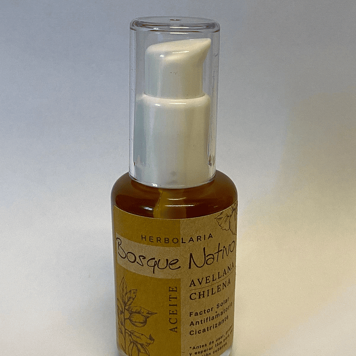 Aceite Avellana Chilena 30ml Herbolaria Bosque Nativo 1