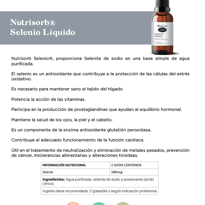 Nutrisorb Selenio 15ml BioCare 2