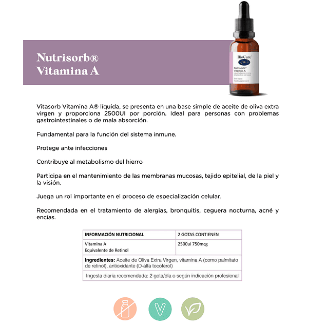 Vitasorb vitamina A  Liquida 15ml BioCare