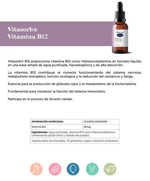 Nutrisorb vitamina B12 Liquida 15ml BioCare