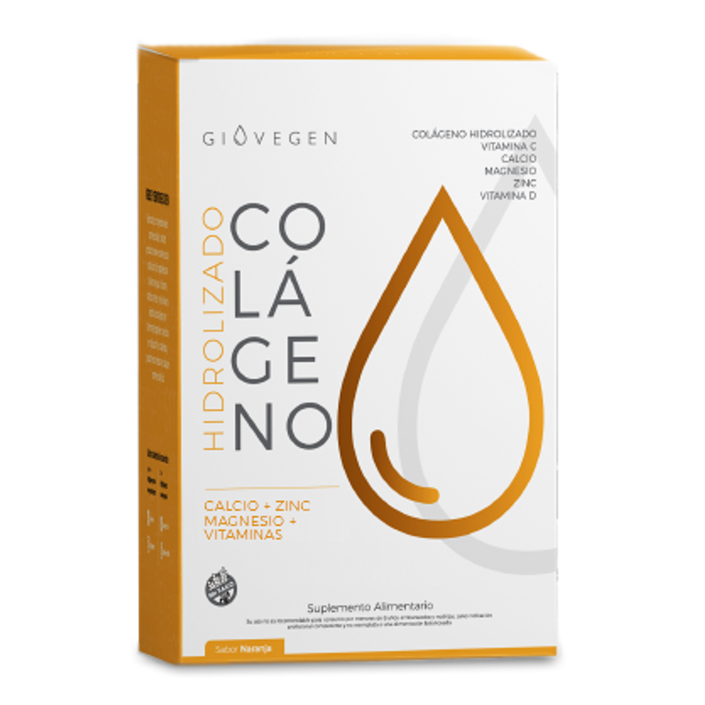 Colágeno Hidrolizado Calcio + Magnesio 480g Giovegen 1