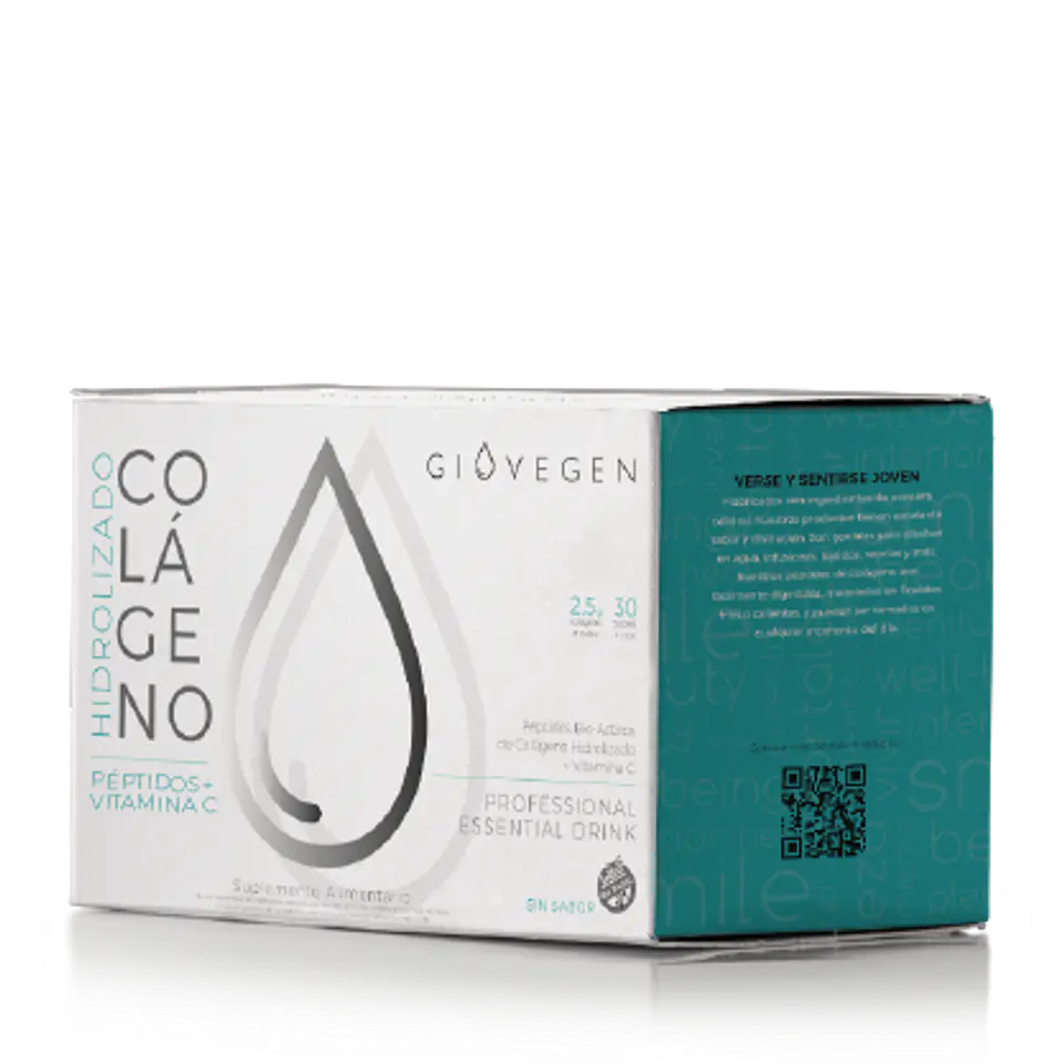 Colageno Hidrolizado Peptidos + Vitamina C 90g Giovegen 1