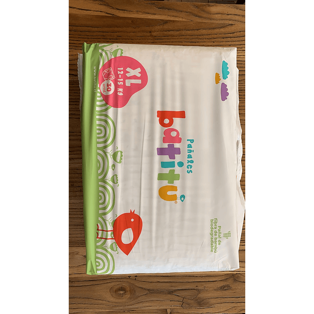 Pañal Bambu Biodegradable XL 30unid Batitu