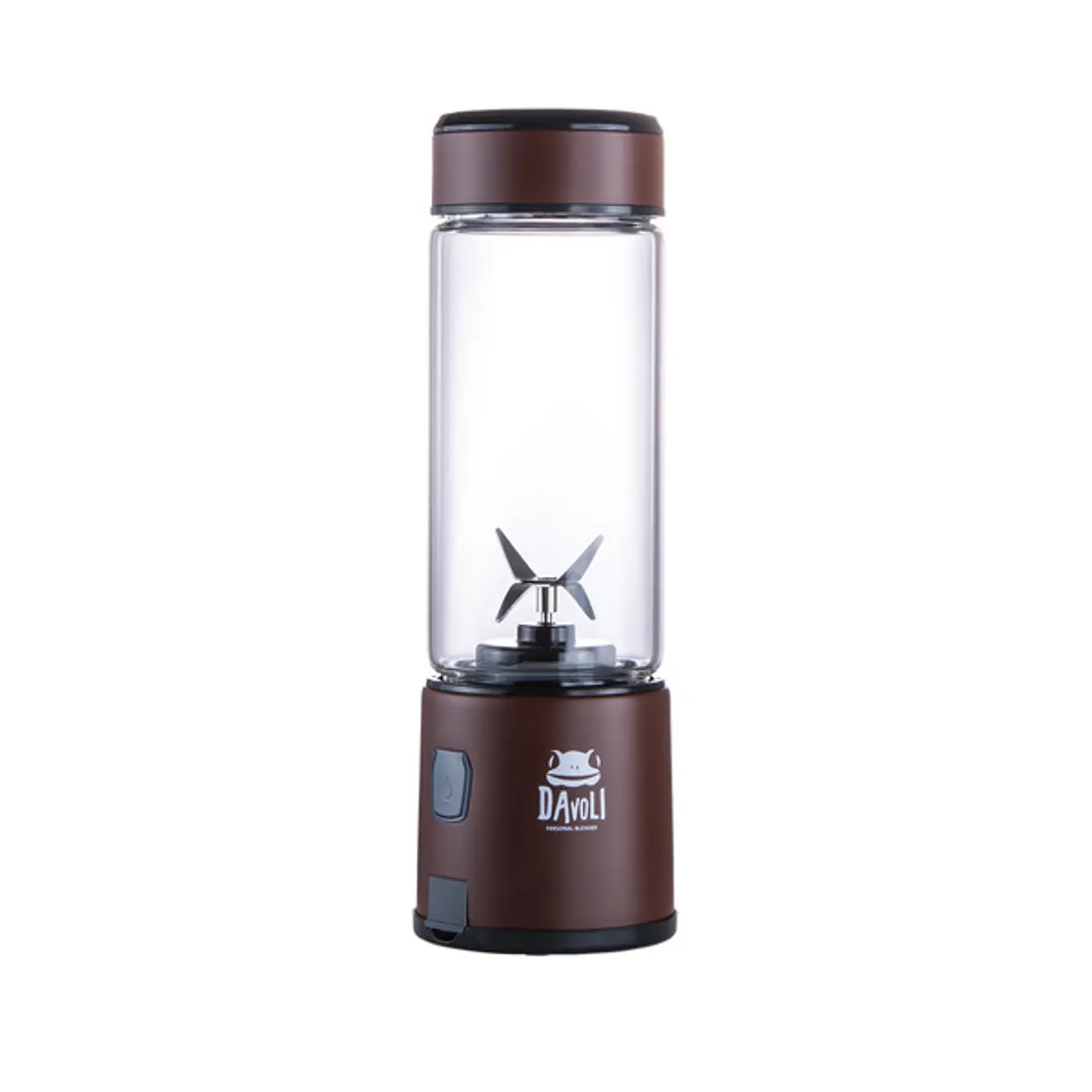 Licuadora personal portátil de vidrio 450ml (Café) Davoli  1