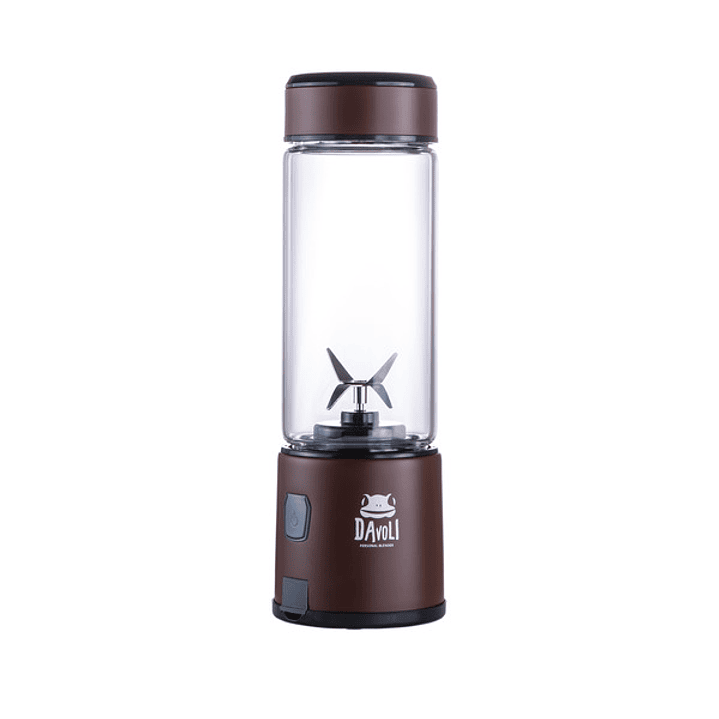 Licuadora personal portátil de vidrio 450ml (Café) Davoli  1