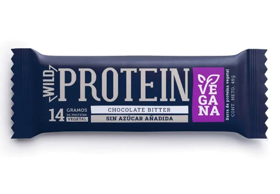 Barra de cereal  VEGANA CHOCOLATE BITTER WILD PROTEIN 1