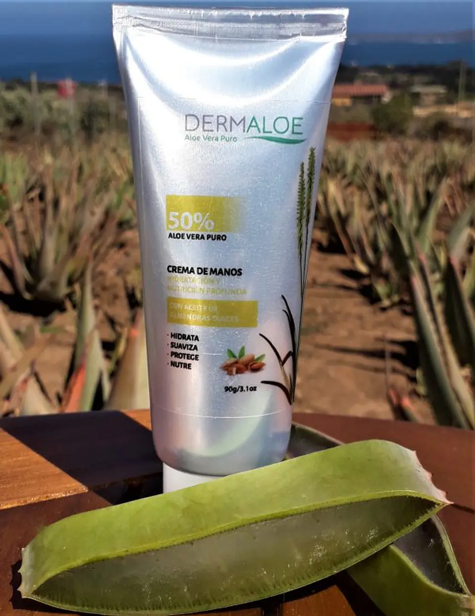CREMA DE MANOS 50% ALOE VERA DERMALOE 1