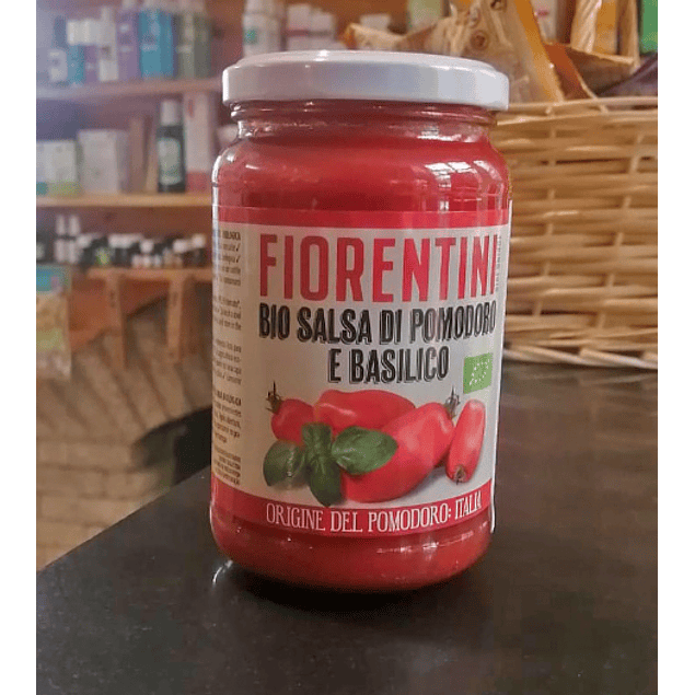 Salsa de Tomates y Albahaca Orgánica Fiorentini Bio – 340 gr