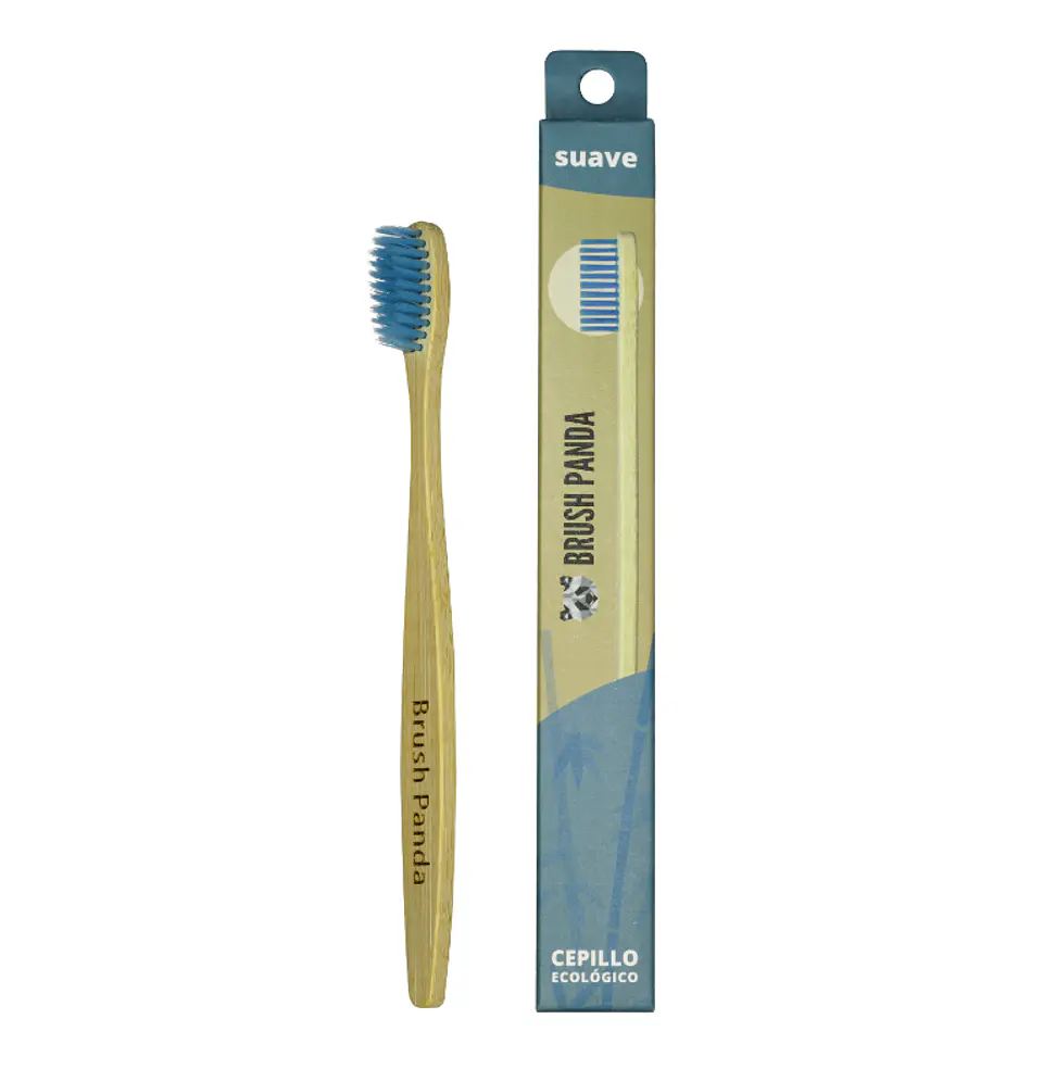 Cepillo Adulto Cerdas Suave Color Celeste BrushPanda 1