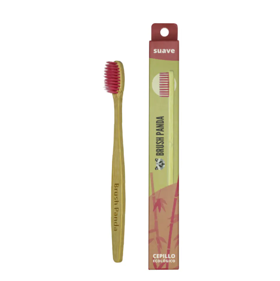 Cepillo Adulto Cerdas Suave Color Rosado BrushPanda 1
