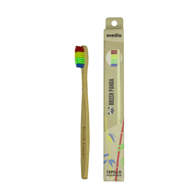 Cepillo Adulto Cerdas Suave Color Arcoiris  BrushPanda