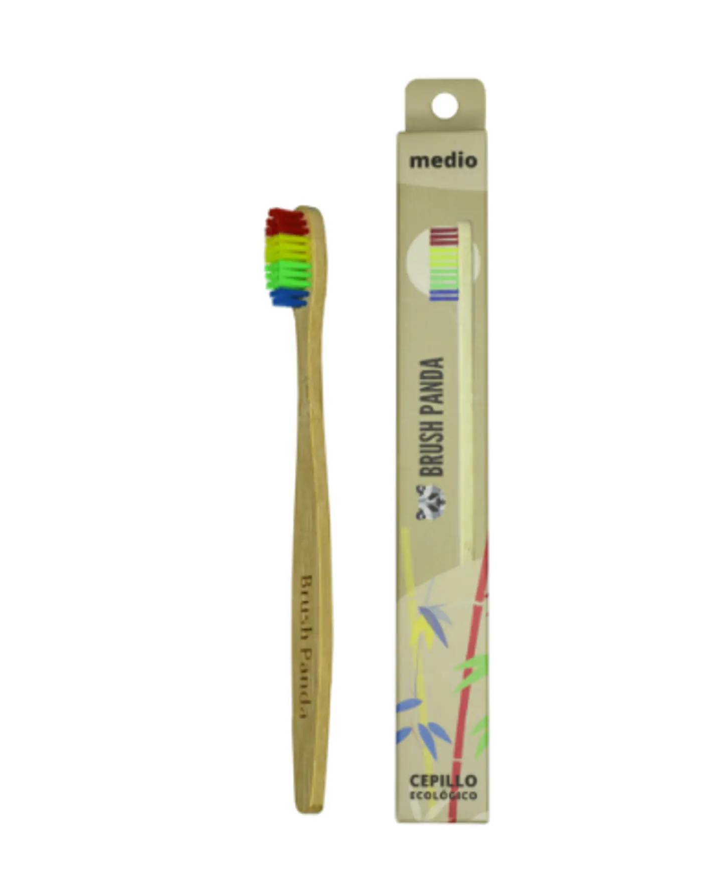 Cepillo Adulto Cerdas Suave Color Arcoiris  BrushPanda 1