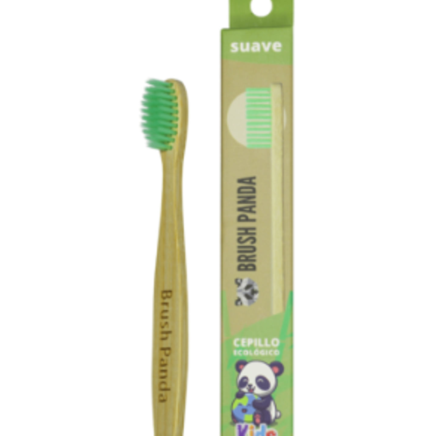 Cepillo Niño Cerdas Suave Color Verde  BrushPanda 1