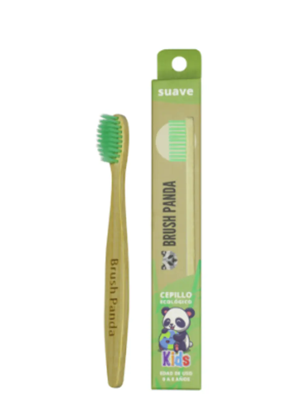 Cepillo Niño Cerdas Suave Color Verde  BrushPanda 1