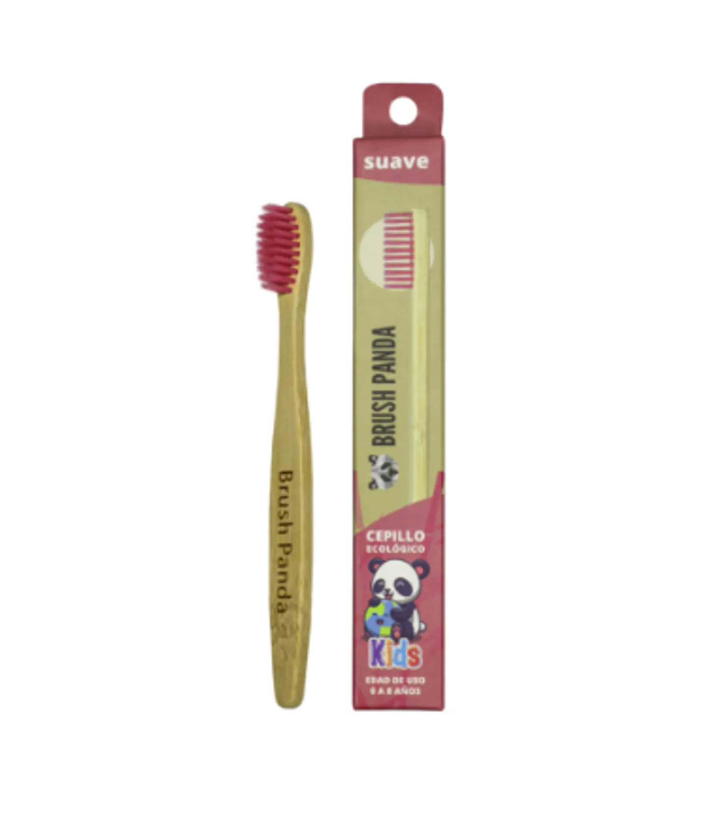 Cepillo Niño Cerdas Suave Color Rosado  BrushPanda 1
