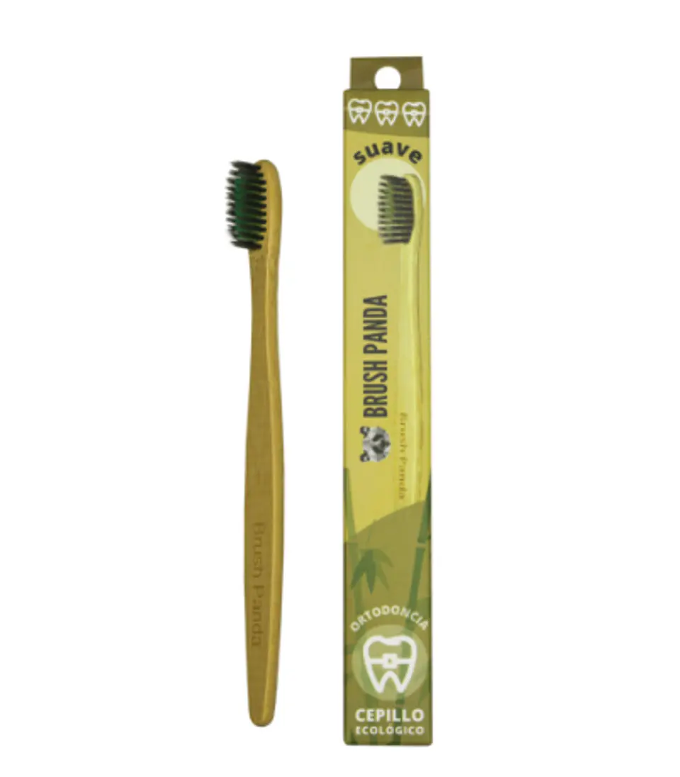 Cepillo Ortodoncia Adulto Cerdas Suaves Color Verde/Negro 1