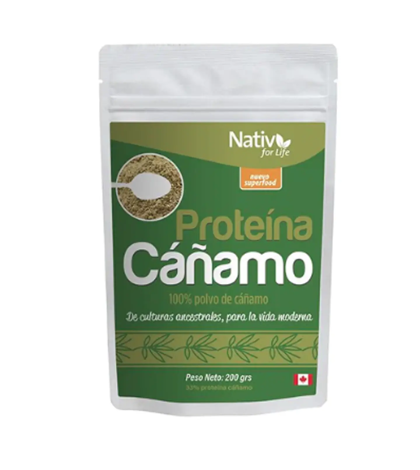 Nativ For Life - Proteina de cañamo doypack 200gr 1