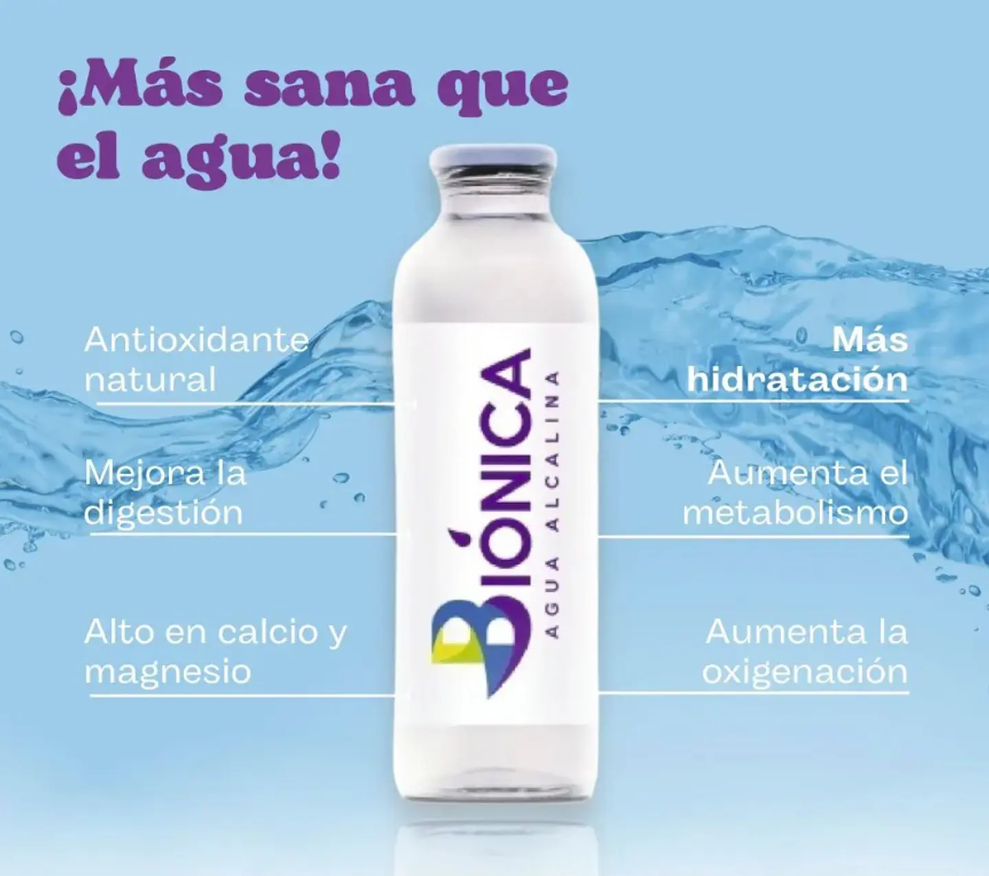 Agua biónica botella 1 Litro 2