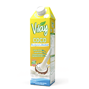 Leche de Coco sin azucar 1lt Vilay