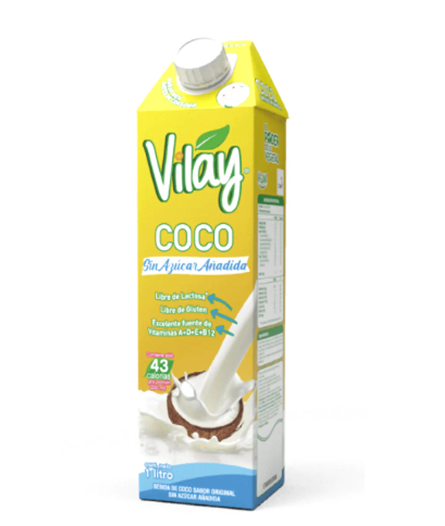 Leche de Coco sin azucar 1lt Vilay 1