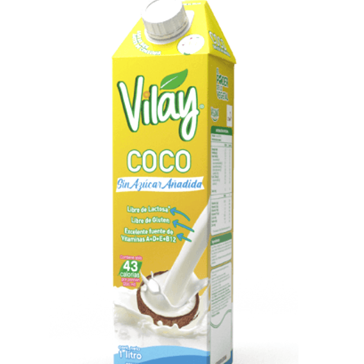 Leche de Coco sin azucar 1lt Vilay 1