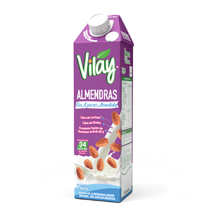 Leche de Almendra sin azucar 1lt Vilay