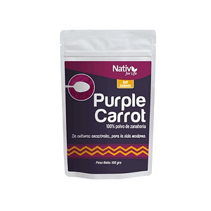 Nativ for Life - Zanahoria morada en polvo 100gr  Purple Carrot
