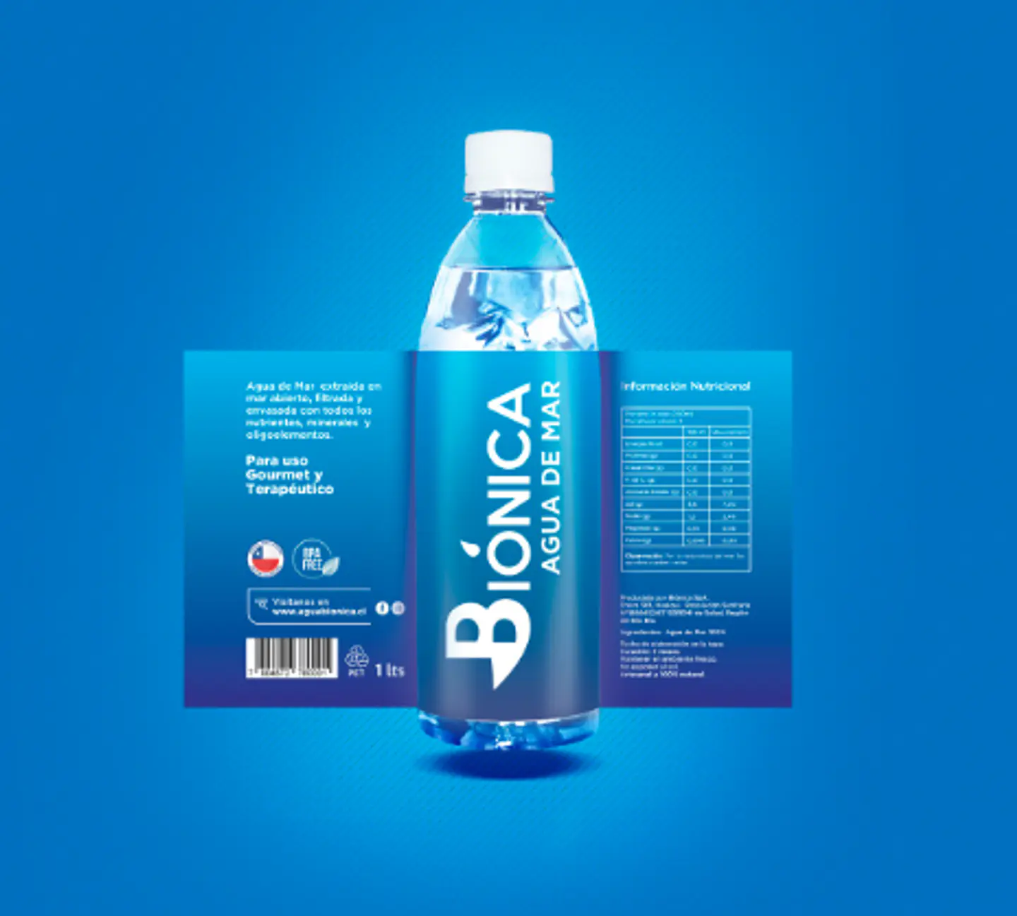 Agua de mar 100% 1 litro  Agua Bionica 1