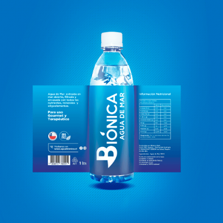 Agua de mar 100% 1 litro  Agua Bionica 1