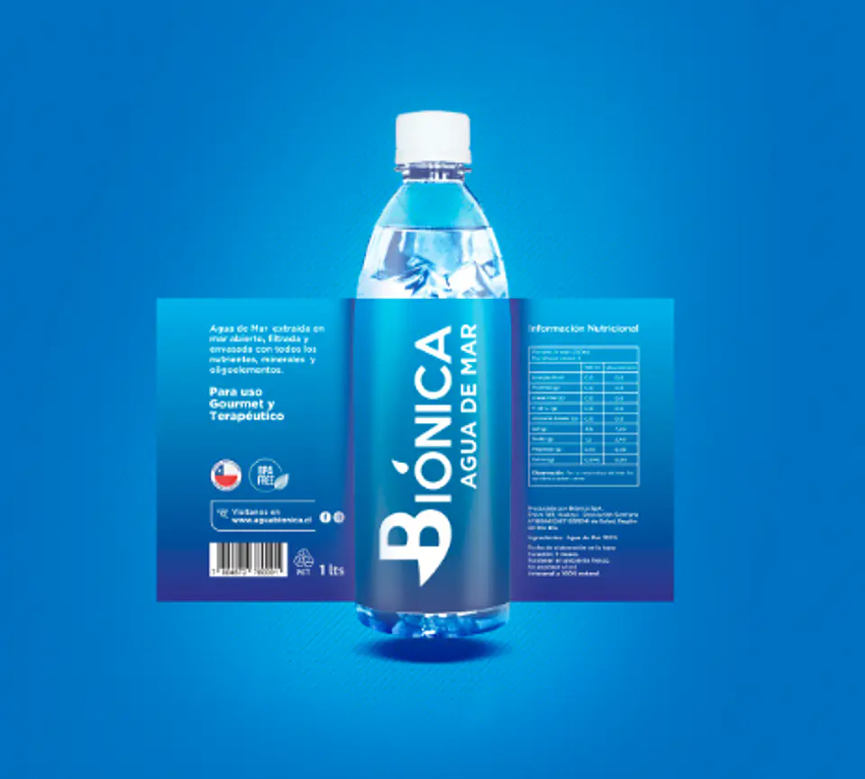 Agua de mar 100% 1 litro  Agua Bionica 1